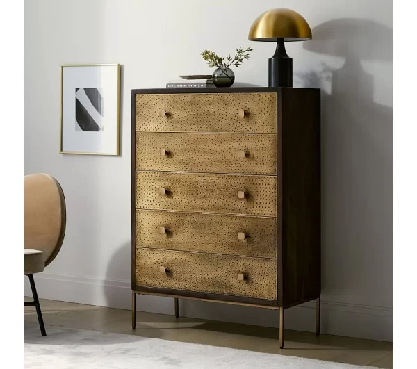ecker Dresser Collection, Solid Wood, Brass - Image 3