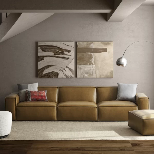 Jonathan Leather Extended Sofa - Customizable - Image 4