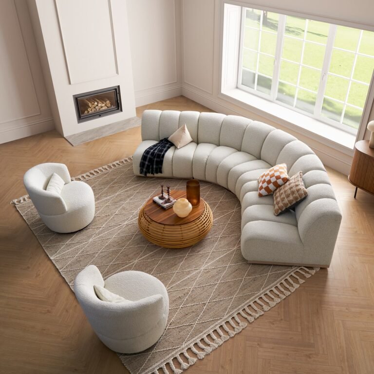 Marlow Performance Boucle LShape Sectional Sofa Unmatched Comfort