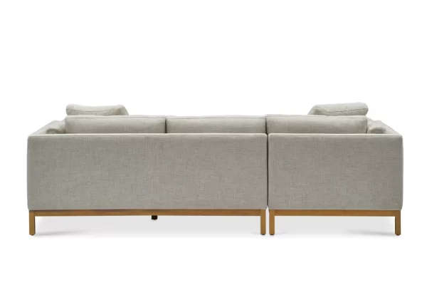 Owen Chaise Sectional Sofa, Natural - Customizable - Image 3