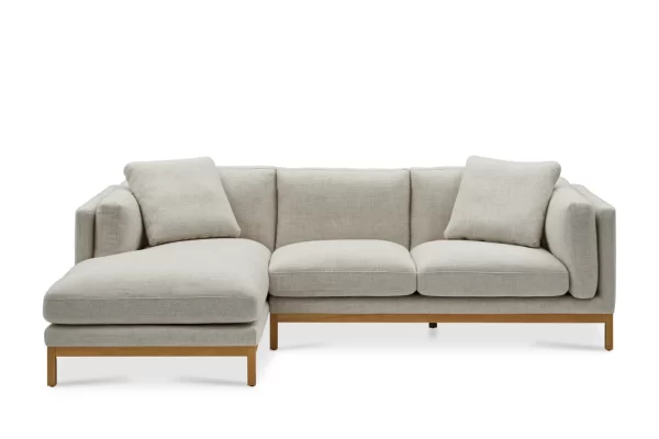Owen Chaise Sectional Sofa, Natural - Customizable - Image 4