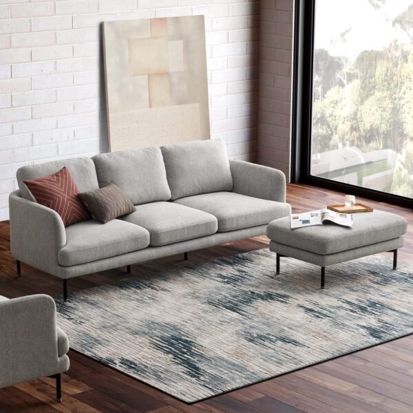 Pebble Sofa with Ottoman - Image 11