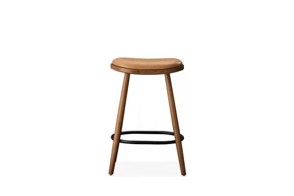 Abel Leather Counter Stool - Image 4