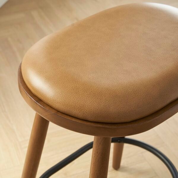 Abel Leather Counter Stool - Image 5