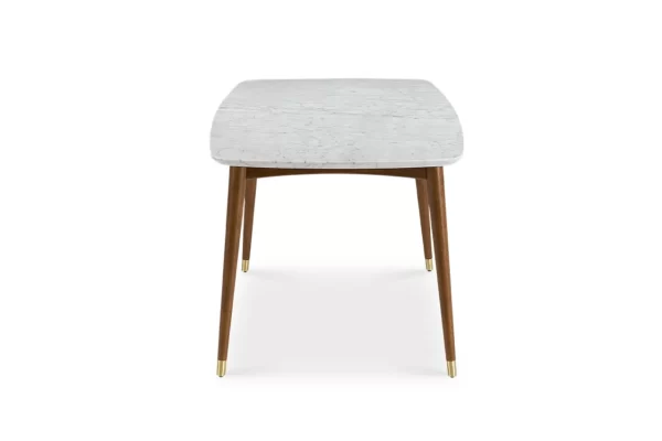 Kelsey Marble Dining Table, Walnut Stain - Image 6