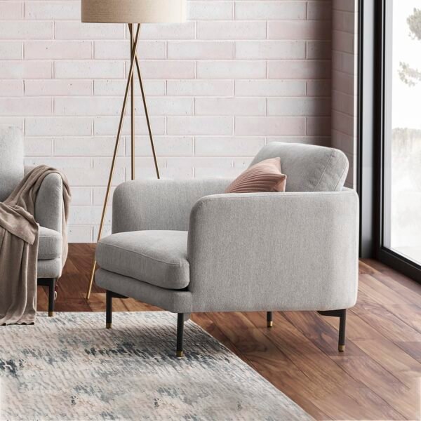 Pebble Armchair with Ottoman - Image 2
