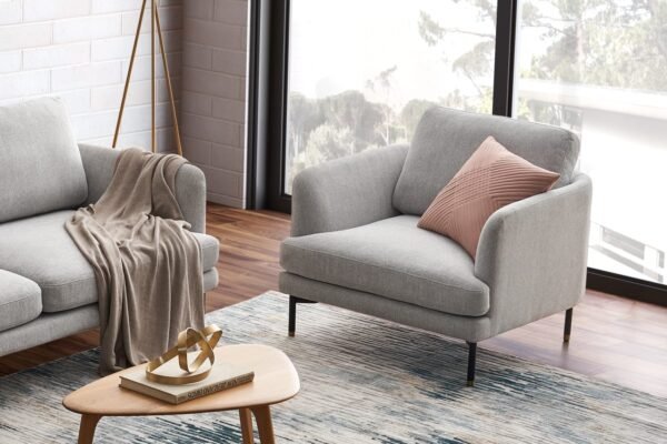 Pebble Armchair with Ottoman