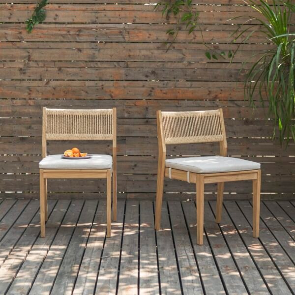 Rio Teak Dining Chair Set - Image 4