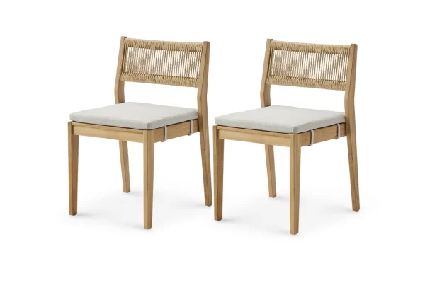 Rio Teak Dining Chair Set - Image 3
