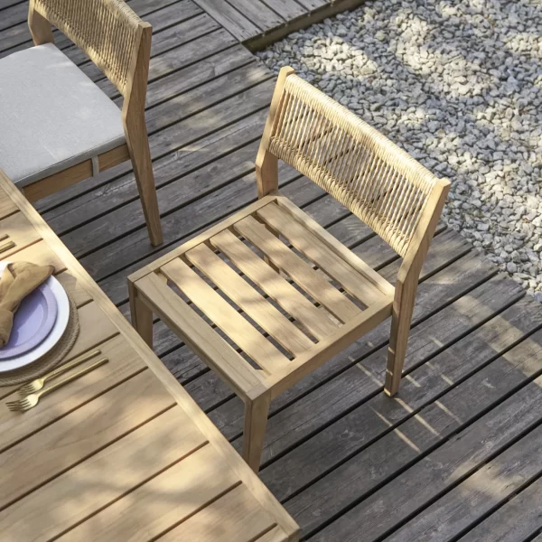 Rio Teak Dining Chair Set - Image 9