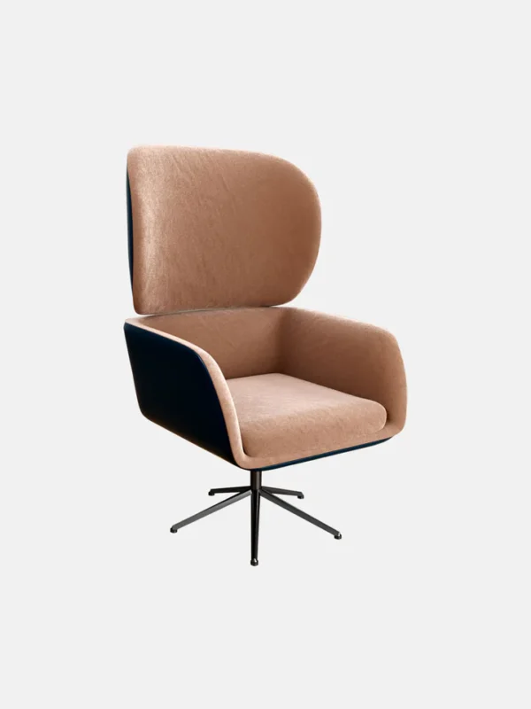 Luxurious Brown Vegan Leather Office Chair - Image 2