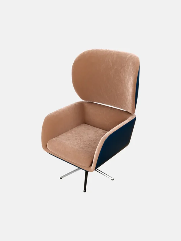 Luxurious Brown Vegan Leather Office Chair - Image 3
