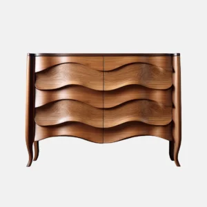 Wooden Wave Decorative Sideboard