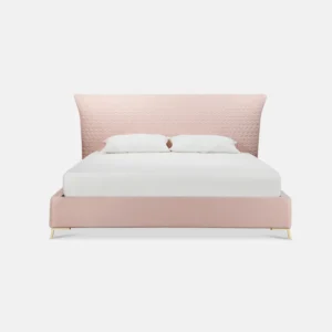 Pink Embossed Bed