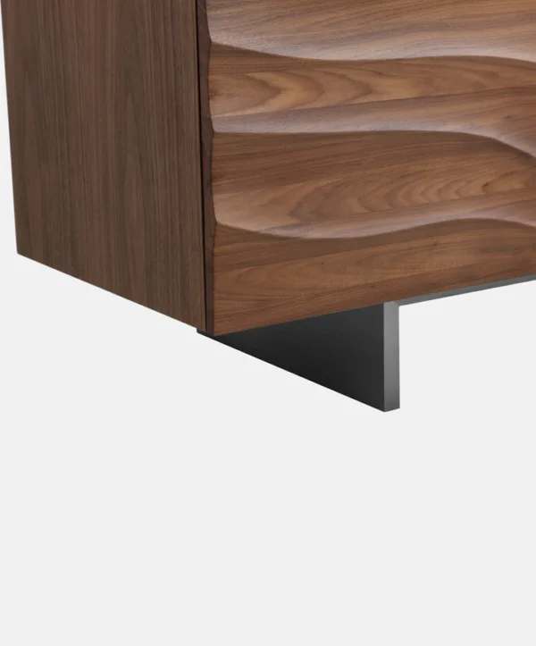 Wavy Walnut Wood Cabinet - Image 5