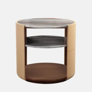 Round Marble Nightstand