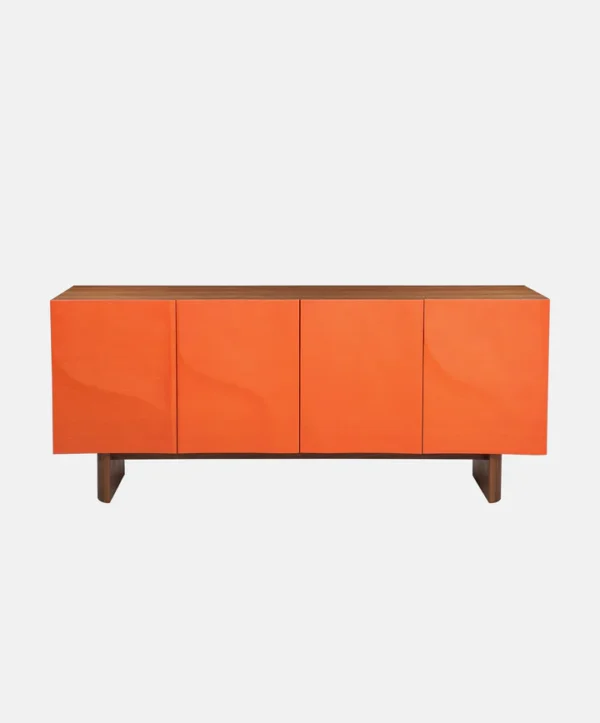 Opulent Neon Orange Sideboard