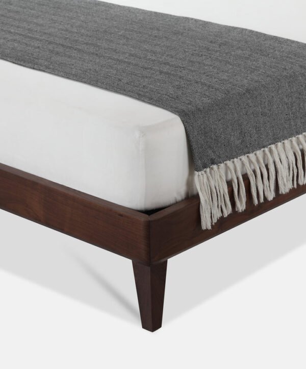 Grey Vegan Leather Bed - Image 3