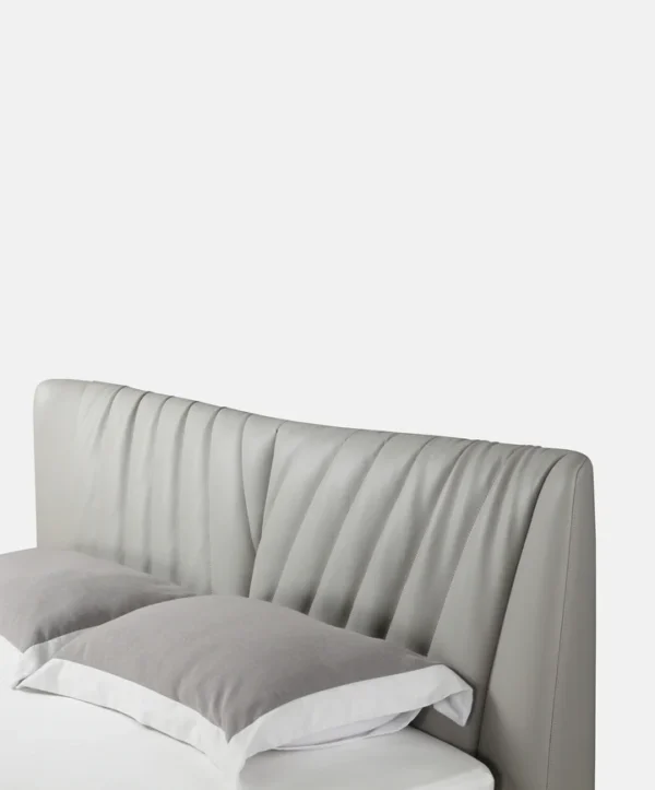 Grey Vegan Leather Bed - Image 5