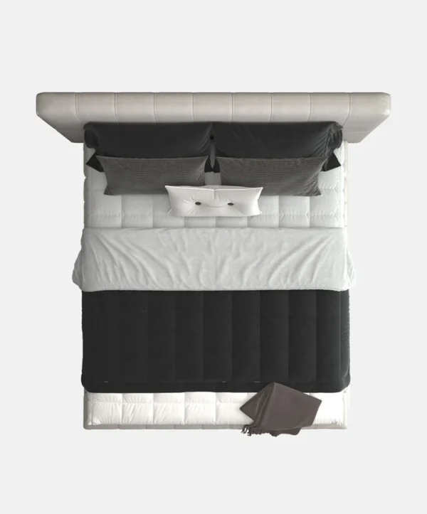 Minimalist Style Vegan Leather Bed - Image 2
