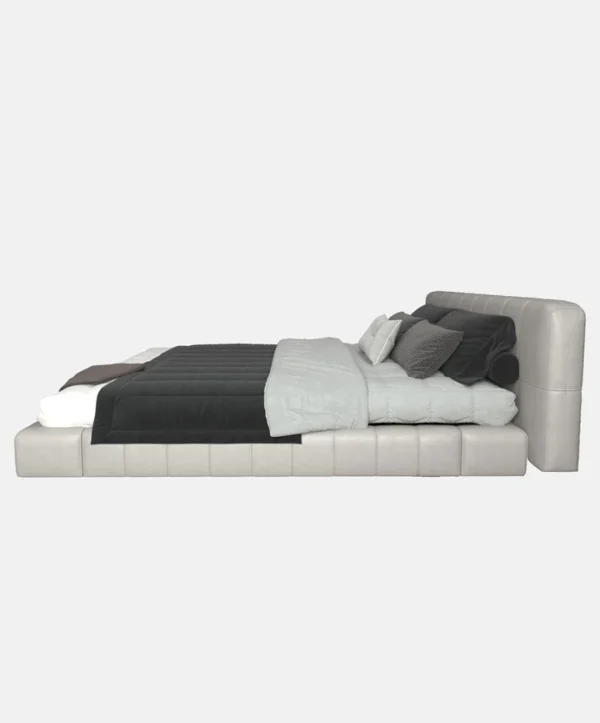Minimalist Style Vegan Leather Bed - Image 3
