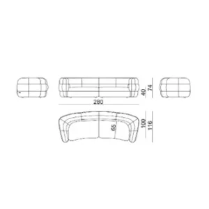 Alternative view of Clouds Sofa