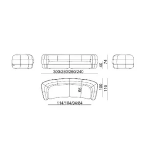 Alternative view of Clouds Sofa