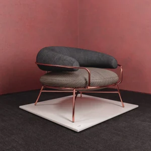 Alternative view of Circular metal chair with sofa