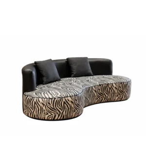 A sofa with a unique design