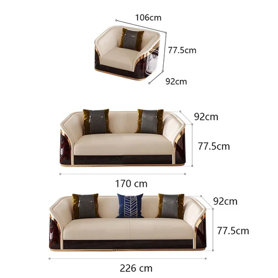 Norano Luxury Sofa Set - Image 5