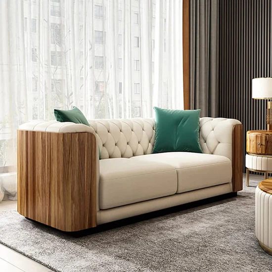 Elysees 3 Piece Leather Sofa Set - Image 2