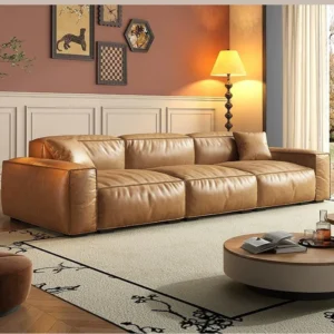 Rencontre moi armchair leather brown