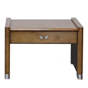 Vintage goatskin bedside table