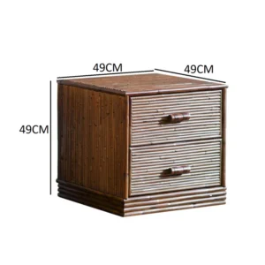 Alternative view of 2-drawer bamboo nightstands
