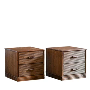 2-drawer bamboo nightstands