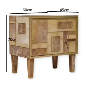 Alternative view of Stone-effect nightstand