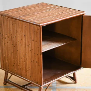 Alternative view of One door bamboo nightstand