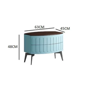 Alternative view of Ocean bedside table with two drawers