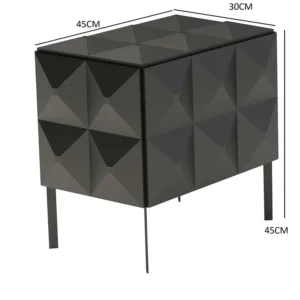 Alternative view of Belmondo bedside table black