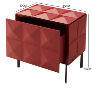 Belmondo bedside table red