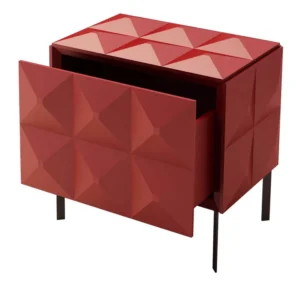 Alternative view of Belmondo bedside table red