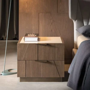 Alternative view of Slash nightstand with glass top