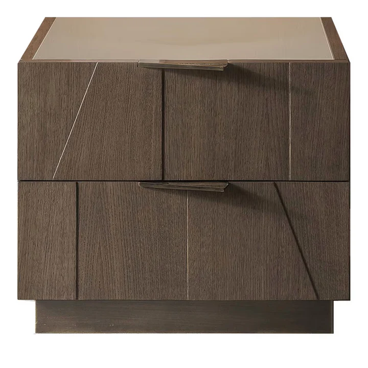 Slash nightstand with glass top