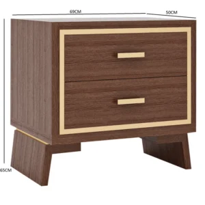 Alternative view of Hamptons wood nightstand