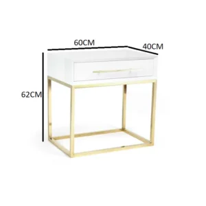 Alternative view of Piero white side table