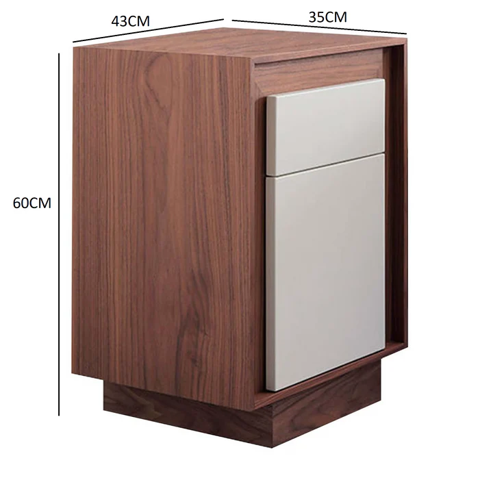 Evandro wood bedside table - Image 3