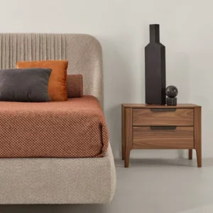 Alternative view of Cannaregio bedside table in canaletto walnut wood