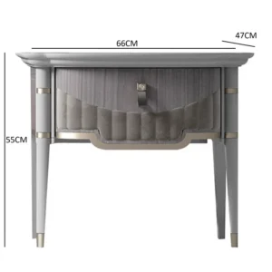 Alternative view of Fleming gray nightstand