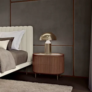 Alternative view of Opale channeled walnut nightstand